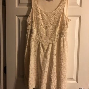 Cream crochet Loft dress